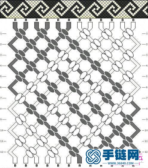 史上最全斜卷结手链走线图