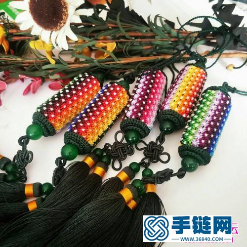 手把手教你绳编万花筒车挂的编制教程