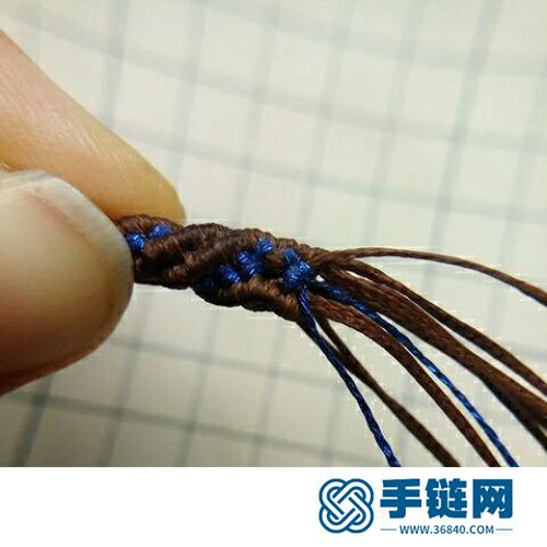 斜卷结粗项链的详细编制方法