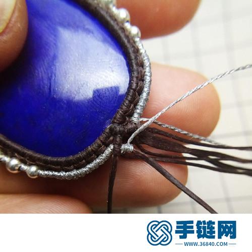 中国结蜡线基础包边项链吊坠的详细制作图解
