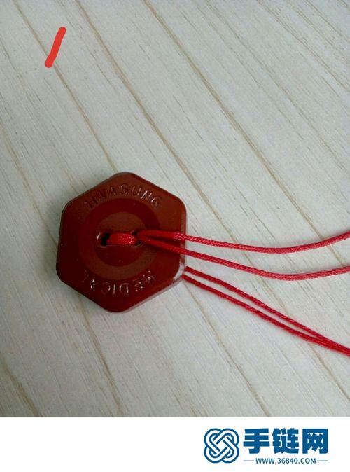 中国结玉线小花朵项链的编制方法