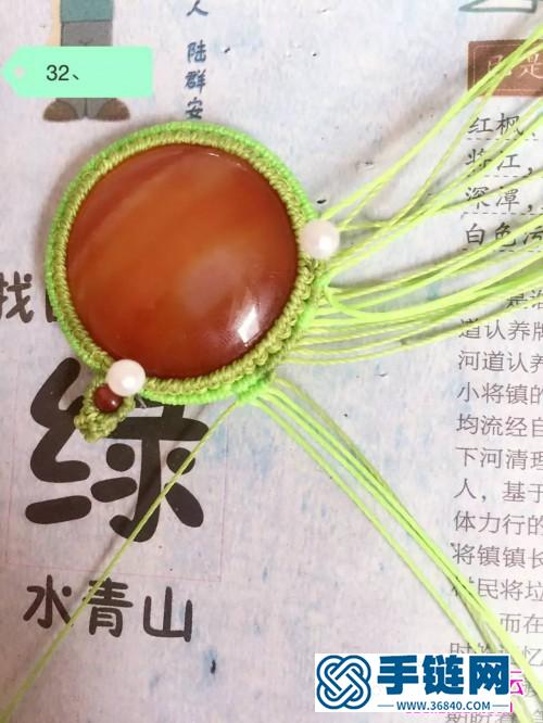 花好月圆包石项链的详细制作图解