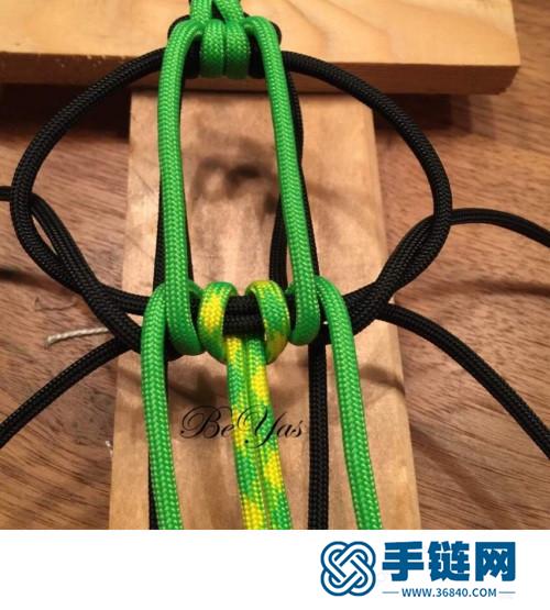 伞绳绳编鳄鱼的详细编制方法