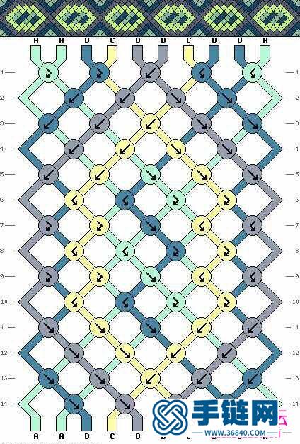 史上最全斜卷结手链走线图