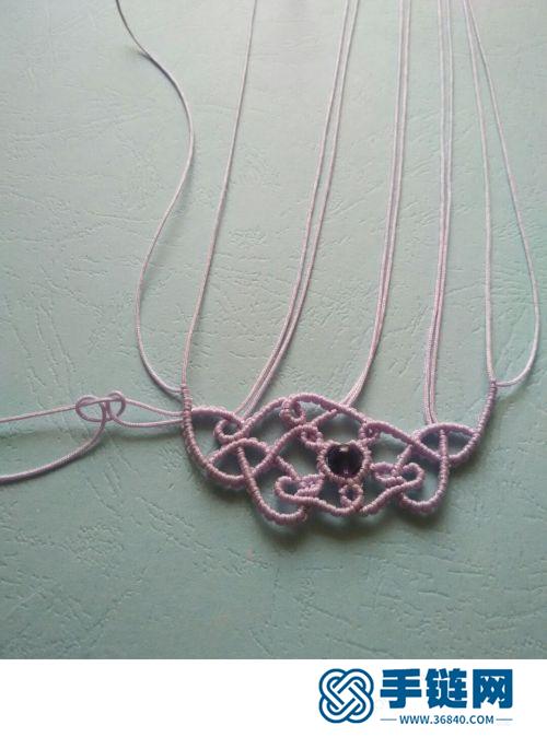 中国结玉线琉璃珠项链的详细制作图解