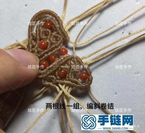 扁蜡樱花玛瑙毛衣链的详细制作图解