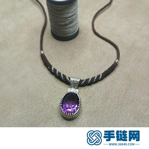 斜卷结粗项链的详细编制方法