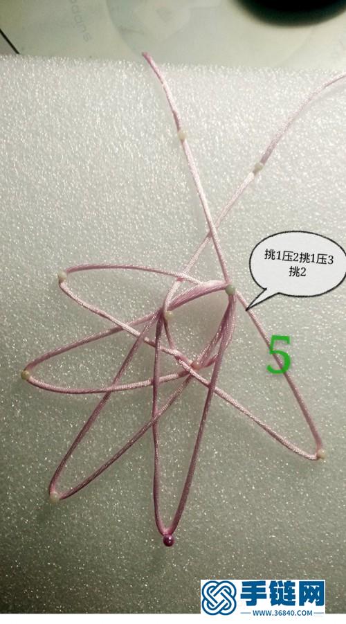 八花七股吉祥冰花结挂饰的详细编制教程