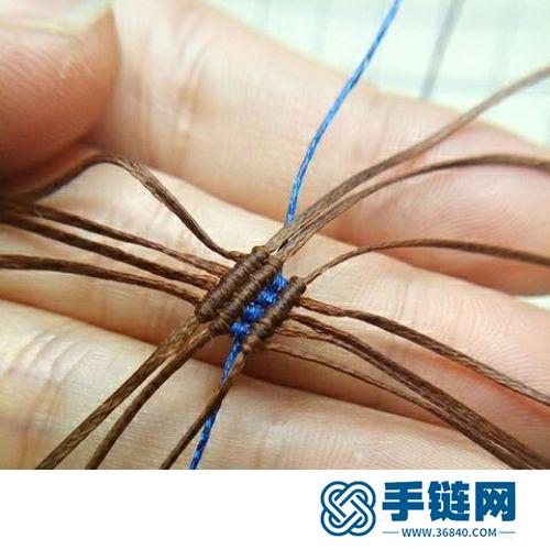 斜卷结粗项链的详细编制方法