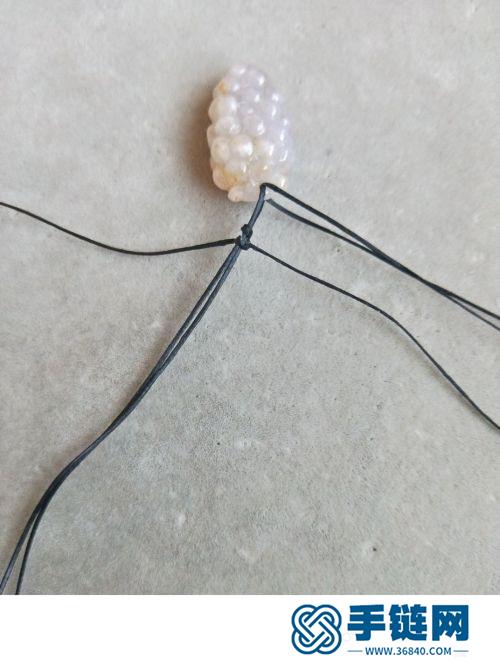 中国结扁蜡珐琅扁珠扣头的制作图解