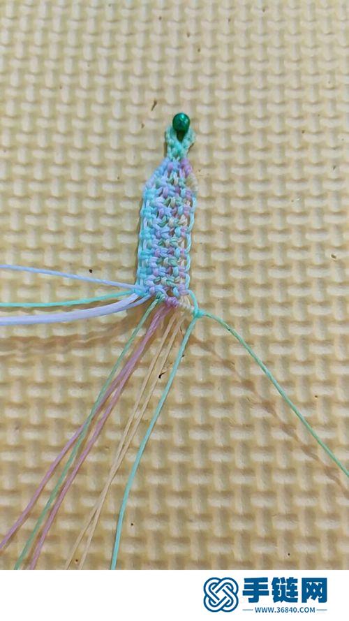 蜡线秀气串珠手链的详细制作图解