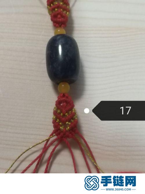 蜡线桶珠手绳的编制方法