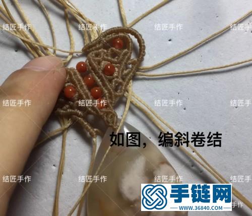 扁蜡樱花玛瑙毛衣链的详细制作图解