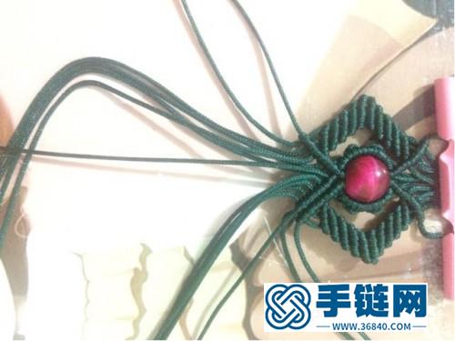 中国结玉线石榴石宽手链的详细制作图解