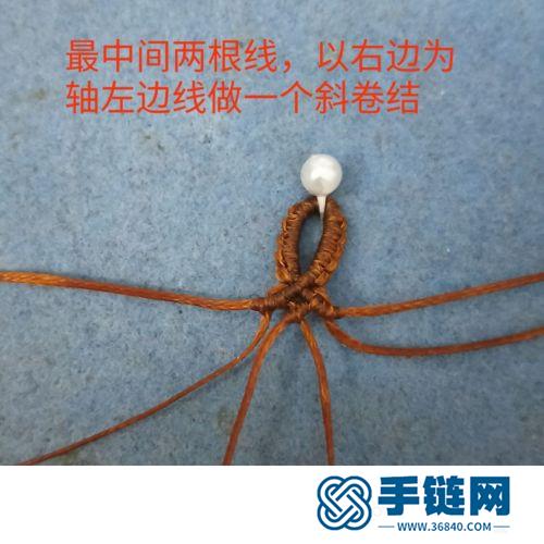 中国结扁蜡鲍鱼贝手绳的详细编制方法