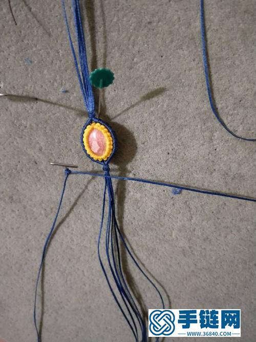 绳编红纹石手链的详细缝制教程