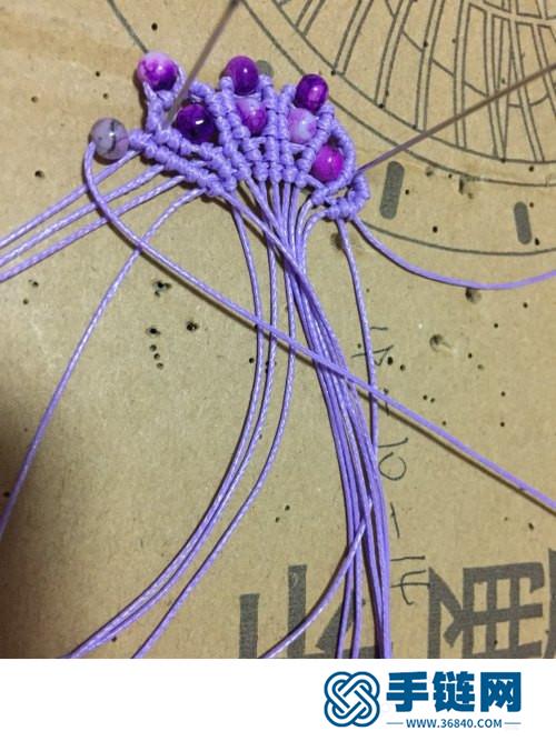 中国结蜡线串珠耳饰的详细制作图解