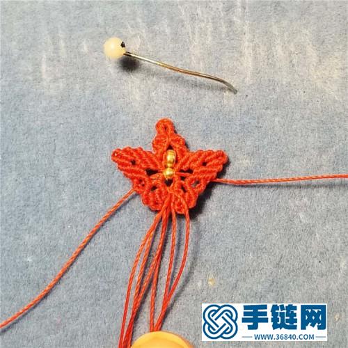 绳编蝴蝶耳饰的详细制作教程