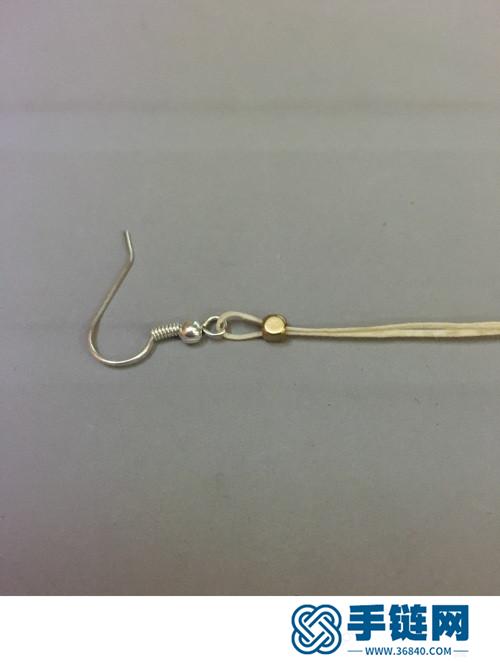 蜡线金珠铜叶耳环的制作图解