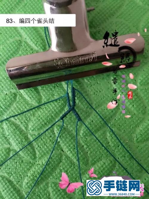 蜡线粉晶青纱挽妆项链的详细制作图解