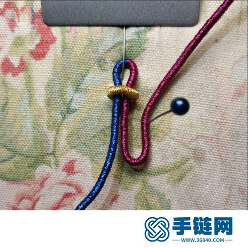 中国结双攀缘结挂饰的编制方法