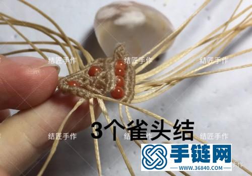 扁蜡樱花玛瑙毛衣链的详细制作图解