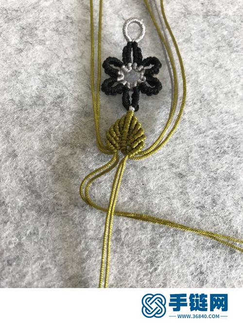 玉线珠子清新花小叶颈链的详细制作图解