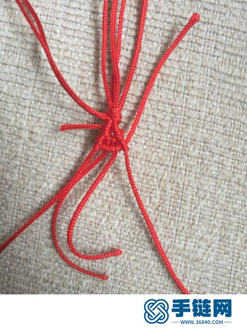 中国结玉线圣诞蝴蝶结铃铛花环的详细编制方法