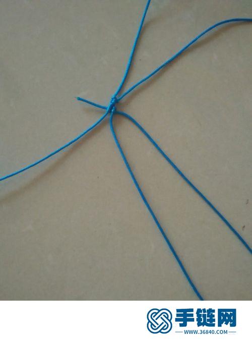 中国结玉线小叶子手链的详细制作图解