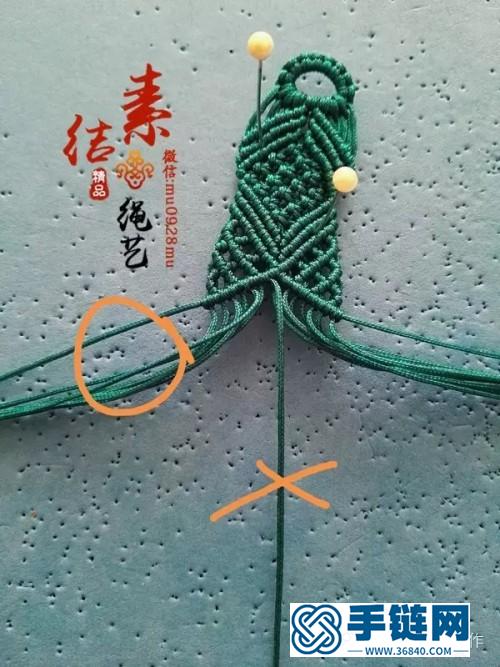 玉线吉祥红宽版手镯的详细制作图解
