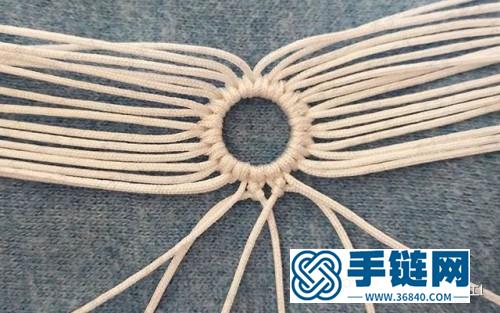 中国结五彩缤纷的雪花挂件的详细编制步骤图