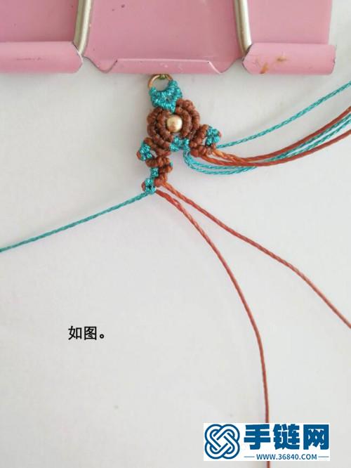 中国结双色惊鸿耳坠的制作教程