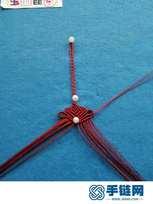中国结玉线串珠挂件的详细编制方法