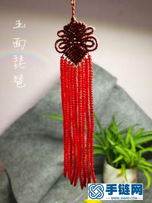中国结玉线串珠挂件的详细编制方法