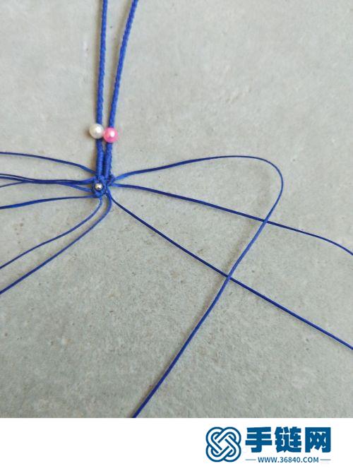 绳编扁蜡包珠尾扣的详细编制方法