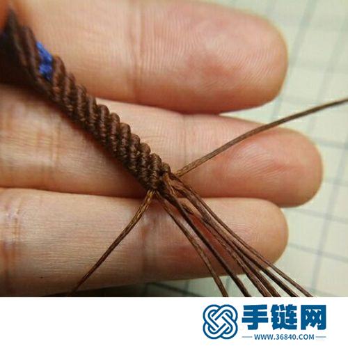 斜卷结粗项链的详细编制方法