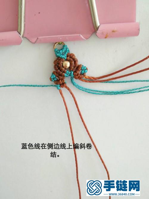 中国结双色惊鸿耳坠的制作教程