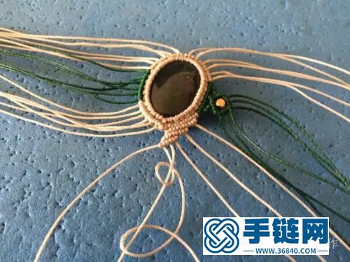 中国结南美蜡线水草玛瑙手链的详细编制教程