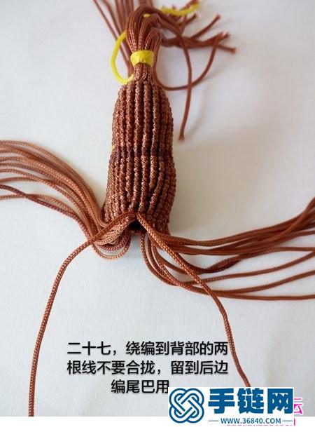 绳编立体摆件小黄鸡的详细编制教程