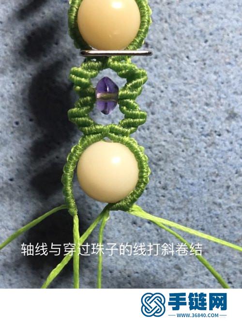 中国结扁蜡多珠手链的详细制作图解