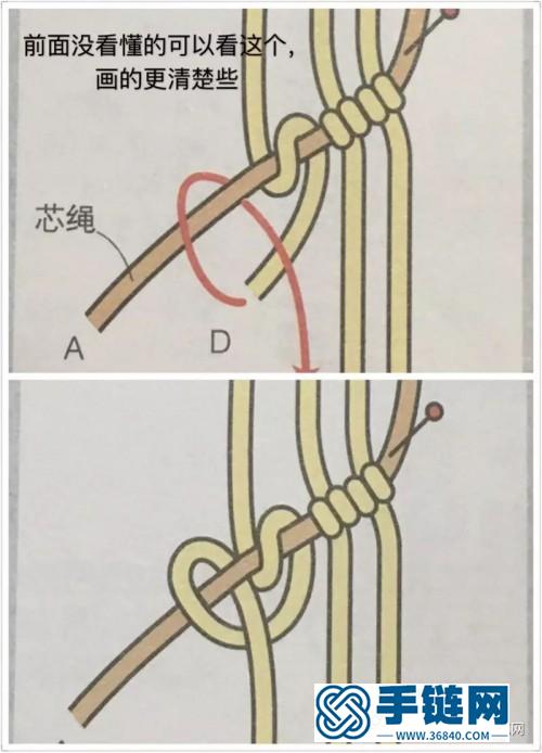 斜卷串珠蜡线手链的详细制作图解