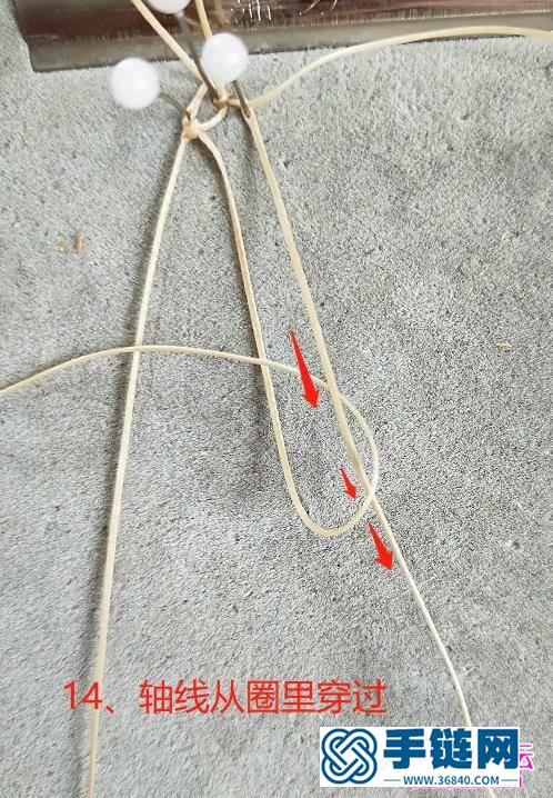 绳编不用剪线的包网编织教程