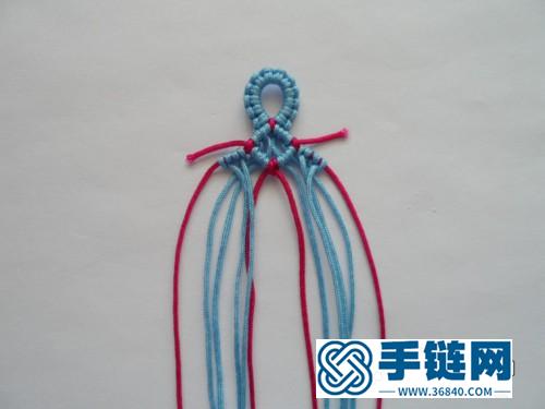 双色玉线手绳的制作教程