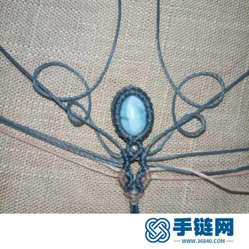 中国结蜡线珊瑚玉吊坠的详细制作图解