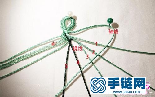 绳编鱼骨手链的制作步骤图