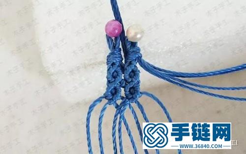 中国结水滴颈链的制作步骤图
