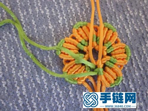 玉线梅花凉拖鞋的详细编制教程