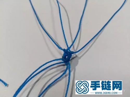 中国结青金石蜡线手绳的制作步骤