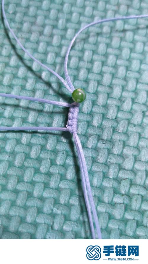 蜡线海蓝宝珠手绳的详细编制方法