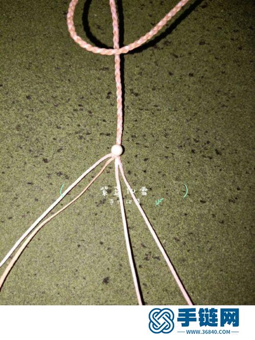 中国结蜡线水晶生肖猪项链的详细编制方法